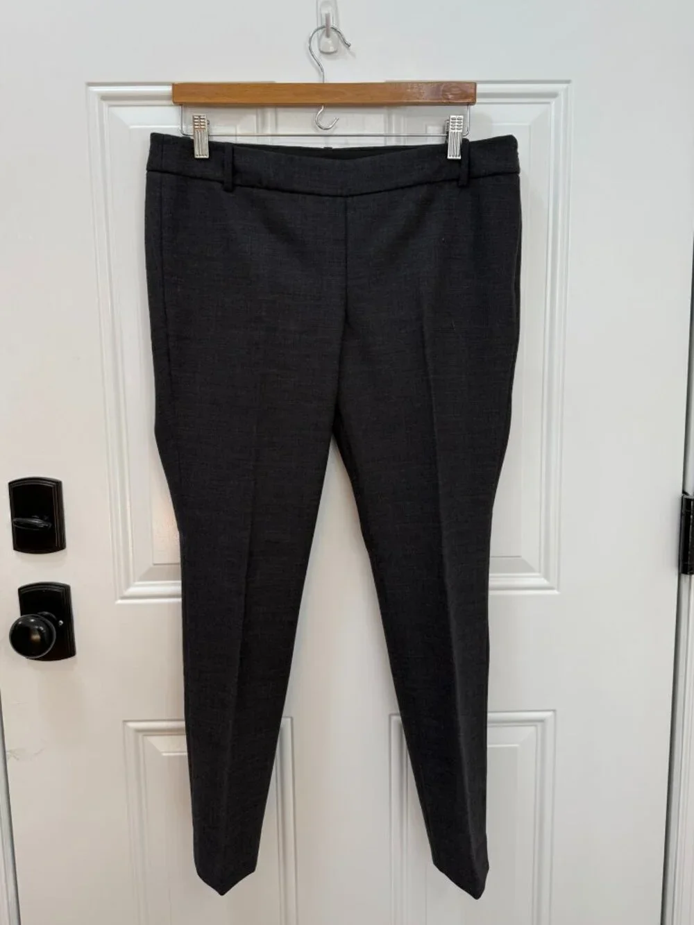 J.Crew Minnie Pant Bi-Stretch Wool Charcoal Gray Size 10